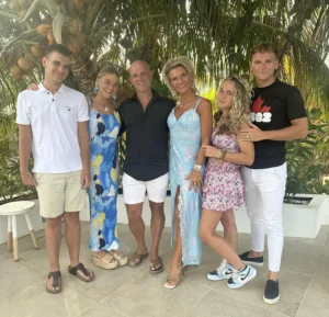 familiefoto op vakantie